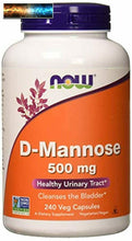 Cargar imagen en el visor de la galería, Now Foods D-Mannose 500 MG, 240 Veg Kapseln
