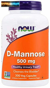 Now Foods D-Mannose 500 MG, 240 Veg Kapseln