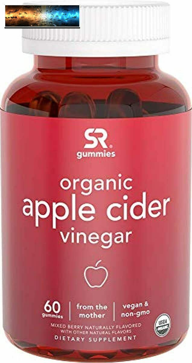 SR Apple Cider Vinegar Gummies with The Mother Organic & Vegan Certified + N