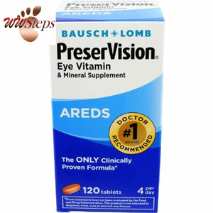 Bausch + Lomb PreserVision AREDS Eye Vitamin & Mineral Supplement Tablets, 240 C