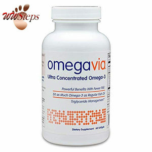 OmegaVia Ultra Concentrated Omega-3 Fish Oil, 60 softgels, High Potency