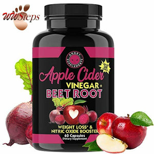 Angry Supplements Apple Cider Vinegar + Beet Root Capsules, Detox Pills, Nitric