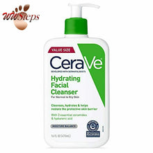 이미지를 갤러리 뷰어에 로드 , CeraVe Hydrating Facial Cleanser | Moisturizing Non-Foaming Face Wash with Hyalu
