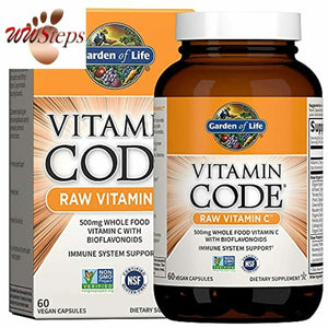 Garden of Life Vitamin Code Raw Vitamin C, 500mg Whole Vitamin C with Bioflavon