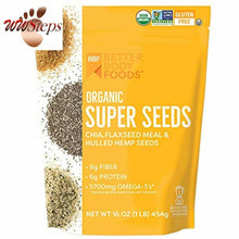 Load image into Gallery viewer, BetterBody Foods Organic Chia Seeds with Omega-3, Non-GMO (2 Pound)
