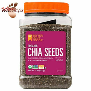 BetterBody Foods Organic Chia Seeds with Omega-3, Non-GMO (2 Pound)