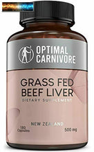 Load image into Gallery viewer, Grass Fed Beef Liver Capsules, Desiccated Beef Liver Supplement, Ancestral Super

