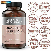 Load image into Gallery viewer, Grass Fed Beef Liver Capsules, Desiccated Beef Liver Supplement, Ancestral Super
