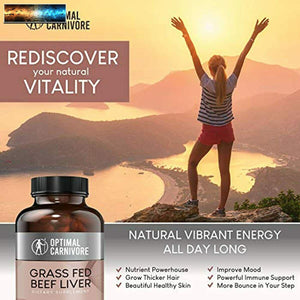 Grass Fed Beef Liver Capsules, Desiccated Beef Liver Supplement, Ancestral Super