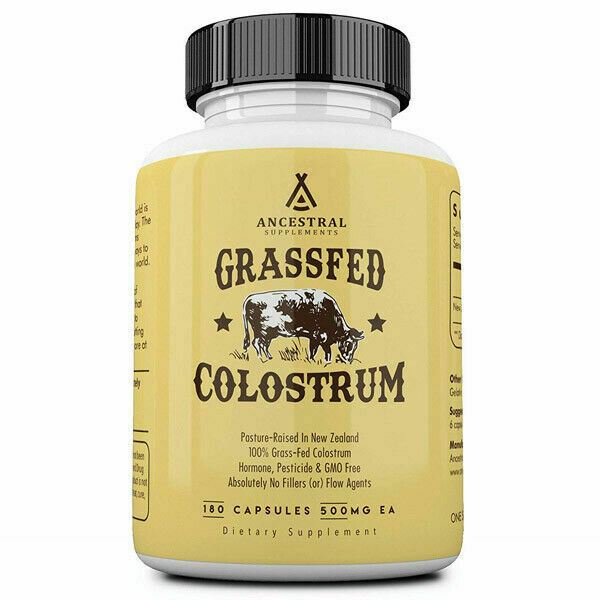 Ancestral Supplements Grass Fed Colostrum Supports Immune System 500 mg 180 Cap