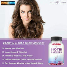 Load image into Gallery viewer, Biotin Gummies 10,000mcg [Highest Potency] for Healthy Hair, Skin &amp; Nails for Ad
