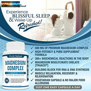 Premium Magnesium Complex - Magnesium Citrate, Malate, Taurate, Oxide, Aspartate