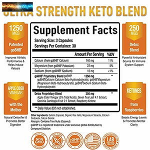 Premium Keto Pills + Apple Cider Vinegar Capsules with Mother - Utilize Fat for