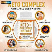 Charger l&#39;image dans la galerie, Premium Keto Pills + Apple Cider Vinegar Capsules with Mother - Utilize Fat for
