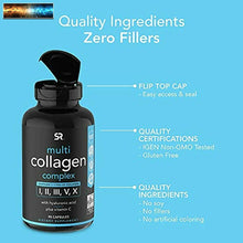 Load image into Gallery viewer, Multi Collagen Pills (Type I, II, III, V, X) Hydrolyzed Collagen Peptides with H
