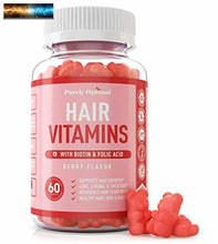 Load image into Gallery viewer, Premium Hair Vitamins Supplement - Gummy Vitamins w/ Biotin, Folic Acid, Vitamin
