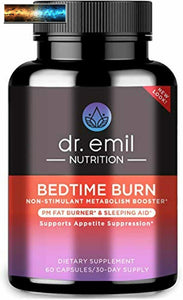 Dr. Emil Nutrition Bedtime Burn PM Fat Burner, Sleep Aid and Nighttime Appetite