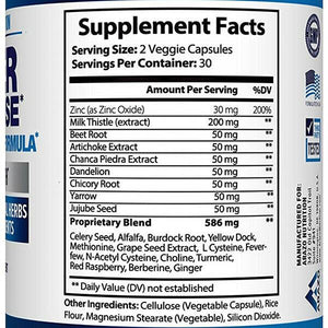 Arazo Nutrition Liver Cleanse Detox & Repair Formula – 22 Herbs Support 60 Caps
