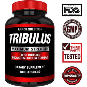 Arazo Nutrition Tribulus Testosterone Booster with Estrogen Blocker 180 Cap