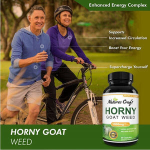 Natures Craft Horny Goat Weed Herbal Complex Extract for Men and Women 60 Caps