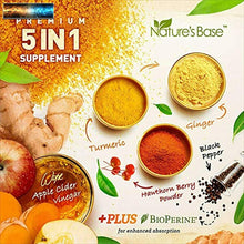 將圖片載入圖庫檢視器 Turmeric Curcumin with Ginger &amp; Apple Cider Vinegar, BioPerine Black Pepper, 95%
