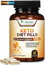 Load image into Gallery viewer, Keto Diet 1200mg Capsules Advanced Support - with Ketosis Use Fat for Energy &amp; F
