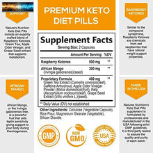 Cargar imagen en el visor de la galería, Keto Diet 1200mg Capsules Advanced Support - with Ketosis Use Fat for Energy &amp; F
