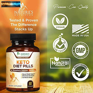 Keto Diet 1200mg Capsules Advanced Support - with Ketosis Use Fat for Energy & F