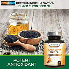 Load image into Gallery viewer, Black Seed Oil Capsules 1000mg, Premium Nigella Sativa Black Cumin Seed Oil, Non

