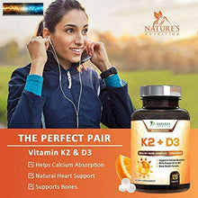 Load image into Gallery viewer, Vitamin K2 (Mk7) with D3 Supplement - High Potency Vitamin D Complex, Chewable f
