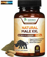 Load image into Gallery viewer, Natural Male XXL Tablets Natural Stamina, Strength &amp; Endurance - Extra Strength
