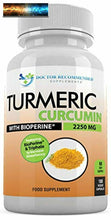 將圖片載入圖庫檢視器 Turmeric Curcumin - 2250mg/d - Veggie Capsules - 95% Curcuminoids with Black Pep
