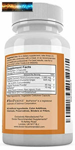 Turmeric Curcumin - 2250mg/d - Veggie Capsules - 95% Curcuminoids with Black Pep