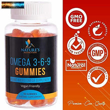 Load image into Gallery viewer, Omega 3 6 9 Gummies Extra Strength Essential Fatty Acid Supplement - Perilla Oil
