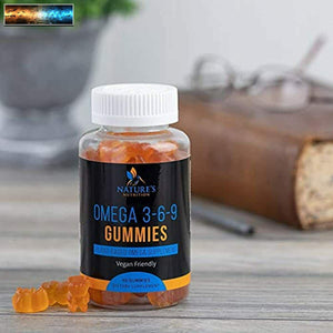 Omega 3 6 9 Gummies Extra Strength Essential Fatty Acid Supplement - Perilla Oil