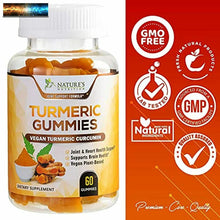 Load image into Gallery viewer, Turmeric Curcumin Gummies with Black Pepper, Extra Strength Absorption Chewable
