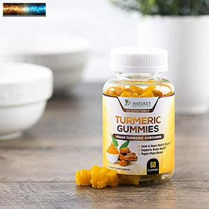 Turmeric Curcumin Gummies with Black Pepper, Extra Strength Absorption Chewable