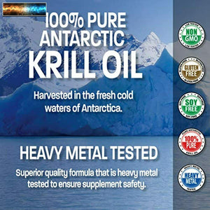 Bronson Antarctic Krill Oil 1000 mg with Omega-3s EPA, DHA, Astaxanthin and Phos