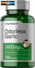 Cargar imagen en el visor de la galería, Odorless Garlic Softgels | 2400 mg | 250 Count | Ultra Potent Garlic Extract | N
