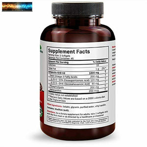 Futurebiotics Antarctic Krill Oil with Omega-3s EPA, DHA, Astaxanthin and Phosph