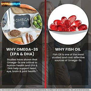 MegaRed Omega-3 Fish Oil Supplement 800mg - Advanced 6X Absorption Softgels (80