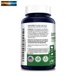 Bitter Melon Extract 1000 mg 180 Veggie Caps (Non-GMO & Gluten-Free) Supports Bl