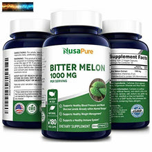 Load image into Gallery viewer, Bitter Melon Extract 1000 mg 180 Veggie Caps (Non-GMO &amp; Gluten-Free) Supports Bl
