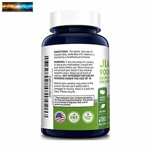 Jiaogulan 9000 mg 180 Veggie Capsules (Extract 20:1, Vegetarian, Non-GMO & Glute