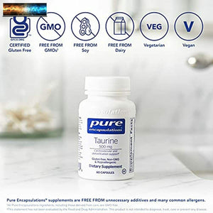 Pure Encapsulations Taurine 500 mg | Amino Acid Supplement for Liver, Eye Health