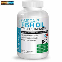Load image into Gallery viewer, Omega 3 Fish Oil Triple Strength 2720 mg - High EPA 1250 mg DHA 488 mg - Heavy M
