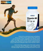 Carica l&#39;immagine nel visualizzatore di Gallery, Nutricost Vitamin B2 (Riboflavin) 400mg, 120 Capsules - Gluten Free, Non-GMO
