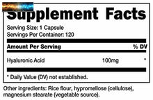 Load image into Gallery viewer, Nutricost Hyaluronic Acid Capsules 100mg,120 Vegetarian Capsules - Gluten Free,
