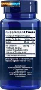 Life Extension Super R-Lipoic Acid, 240mg, 60-Count