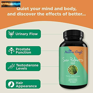 Natures Craft's Saw Palmetto Extract Berry Hair Loss Supplement for Hair Growth